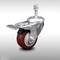 Service Caster 3.5 Inch SS Maroon Polyurethane 3/8 Inch Threaded Stem Caster Total Lock Brake SCC-SSTSTTL20S3514-PPUB-MRN-381615 - alternate 1